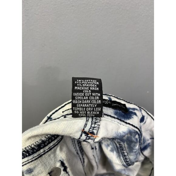 SouthPole Acid Wash Raw Hem Distressed‎ Shorts Juniors Size 5 Embellished - Picture 5 of 7